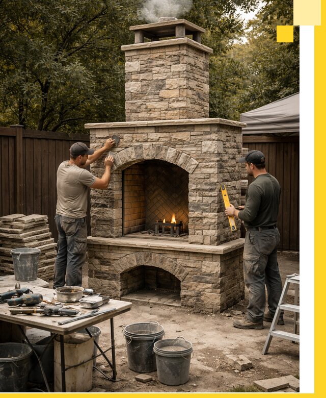 Проектирование и установка уличных каминов в Якутске