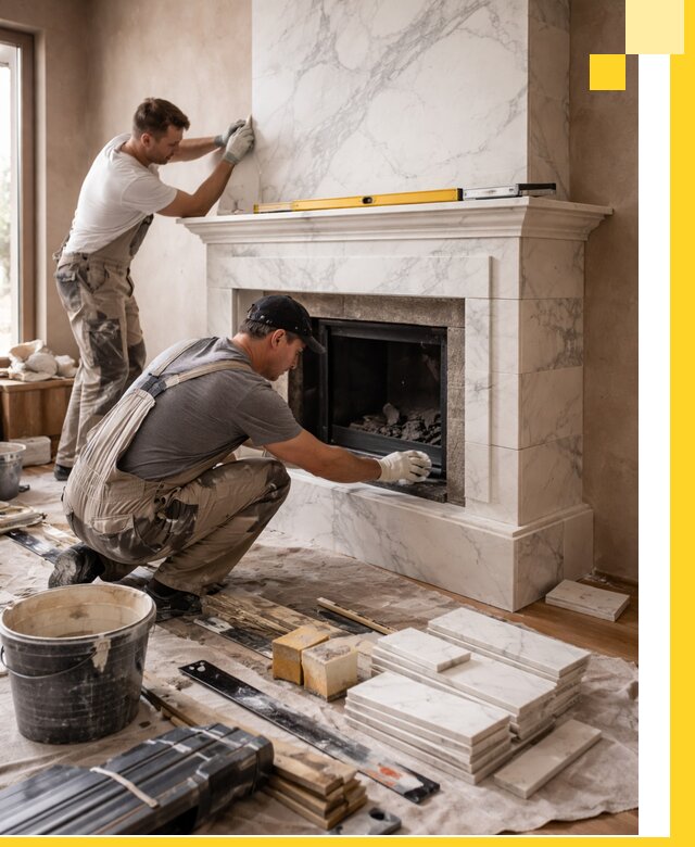 Отделка каминов в Якутске качественные облицовочные работы