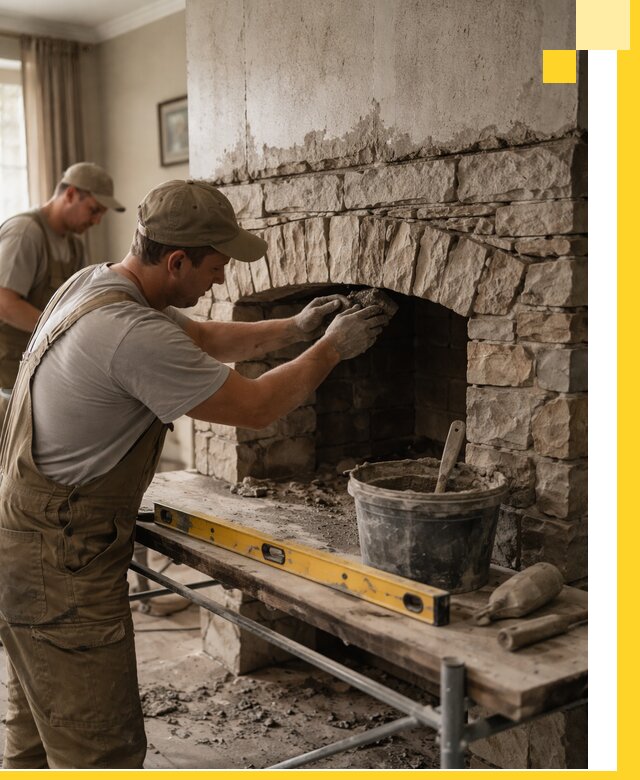 Изготовление каминов под ключ в Якутске, монтаж и отделка