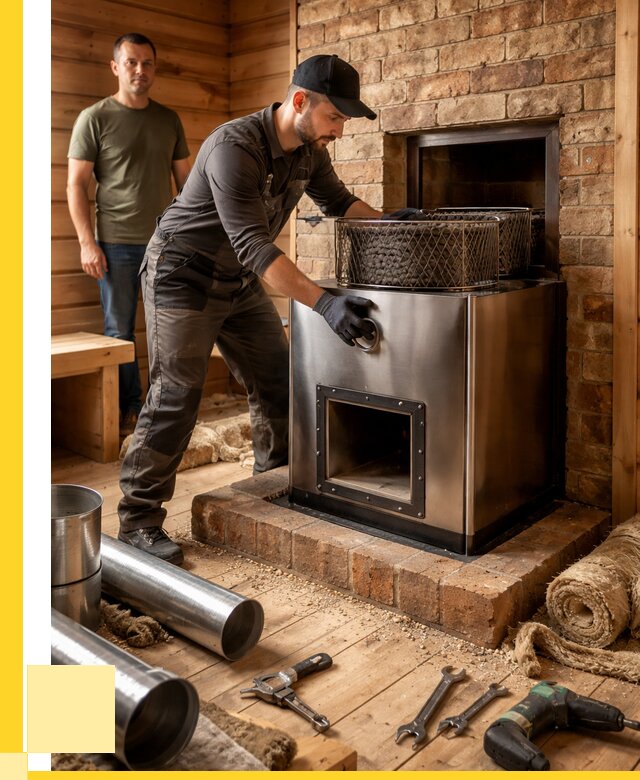 Монтаж банных печей под ключ в Якутске от 18747 р., ЭриданКтс