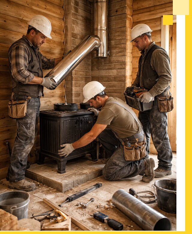 Профессиональный монтаж банных печей и дымоходов в Якутске