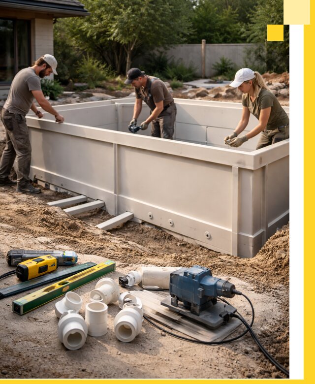 Установка полипропиленовых бассейнов под ключ в Якутске