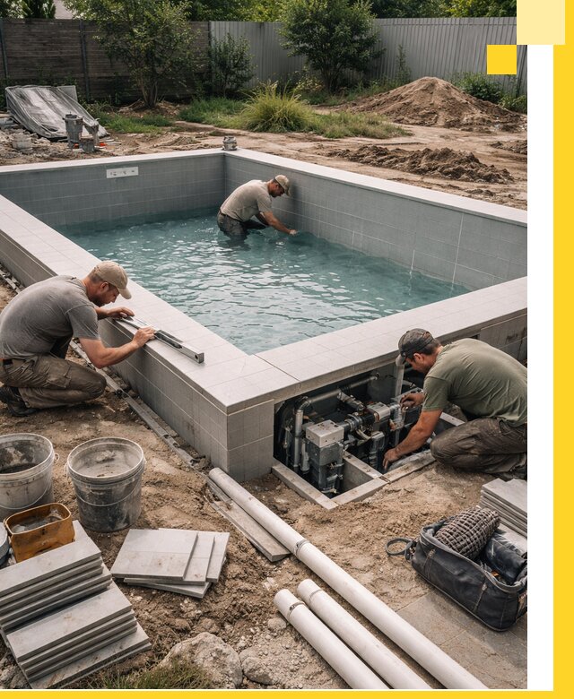 Строительство и монтаж бассейнов для дачи под ключ в Якутске