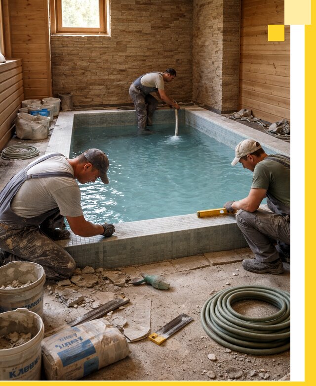 Проектирование и строительство бассейнов для бани в Якутске