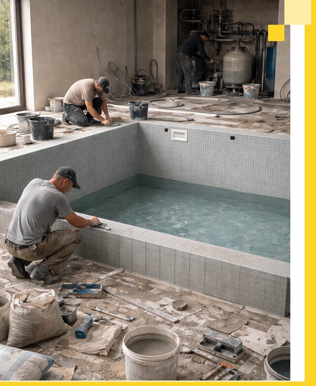 Строительство и монтаж бассейнов в помещении в Якутске