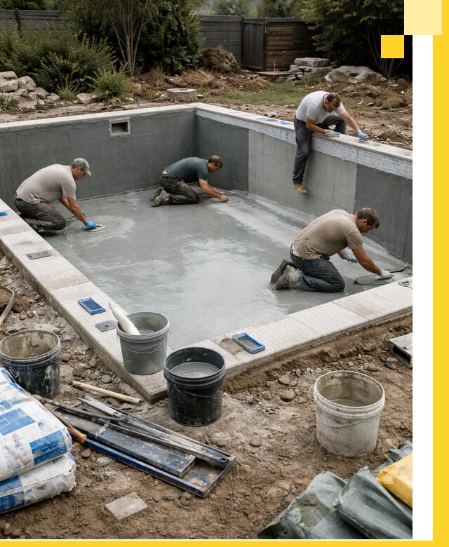 Изготовление и монтаж чаши бассейна под ключ в Якутске