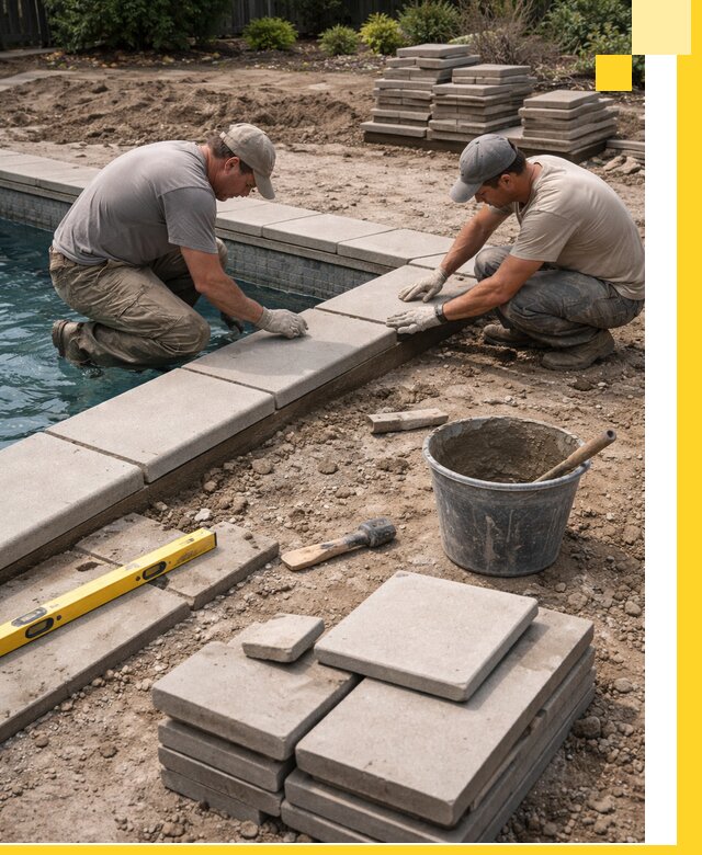 Установка и изготовление копингового камня для бассейнов в Якутске