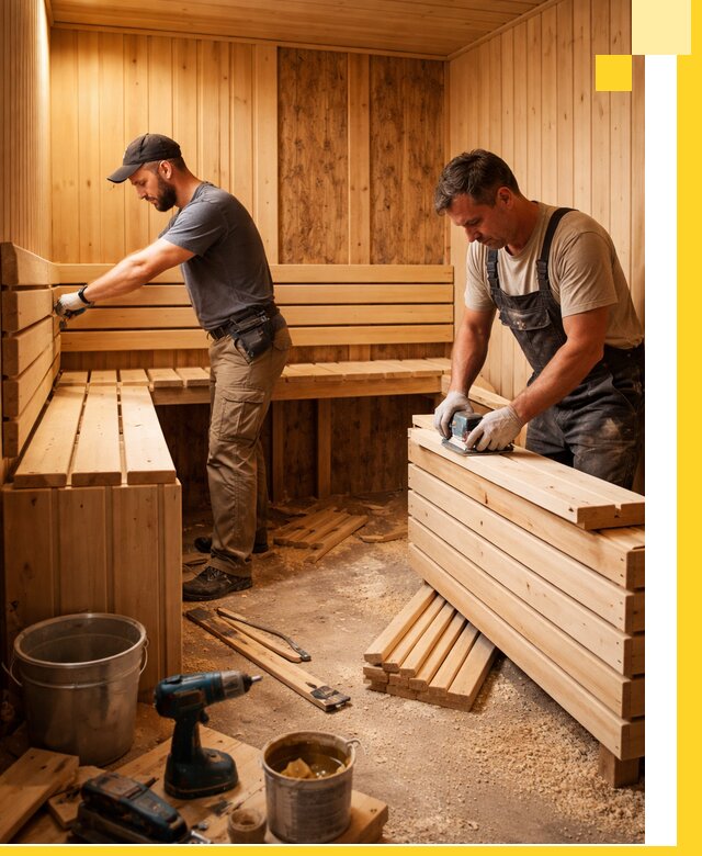 Профессиональный комплексный ремонт саун под ключ в Якутске