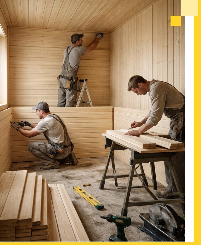 Обшивка саун в Якутске из натуральной древесины под ключ