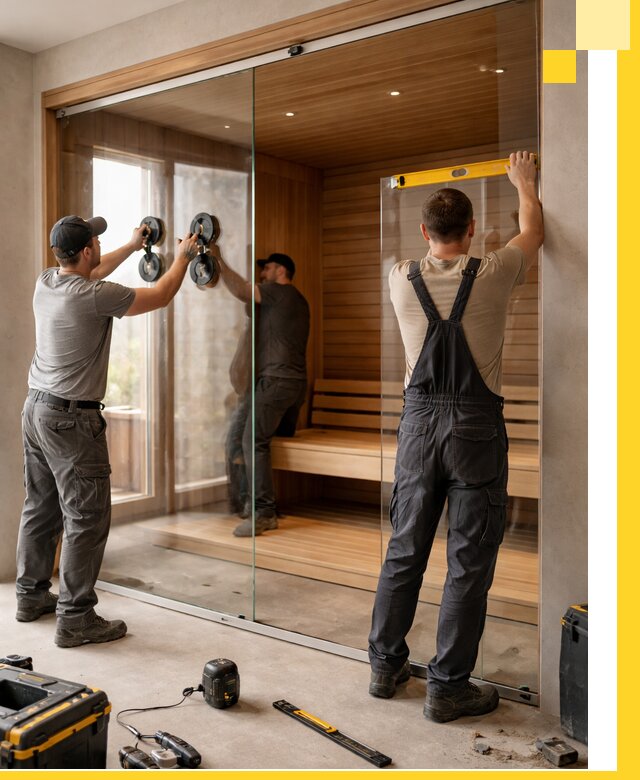 Производство и монтаж стеклянных саун под ключ в Якутске