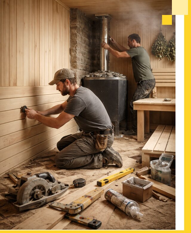 Полное строительство и оснащение парных под ключ в Якутске