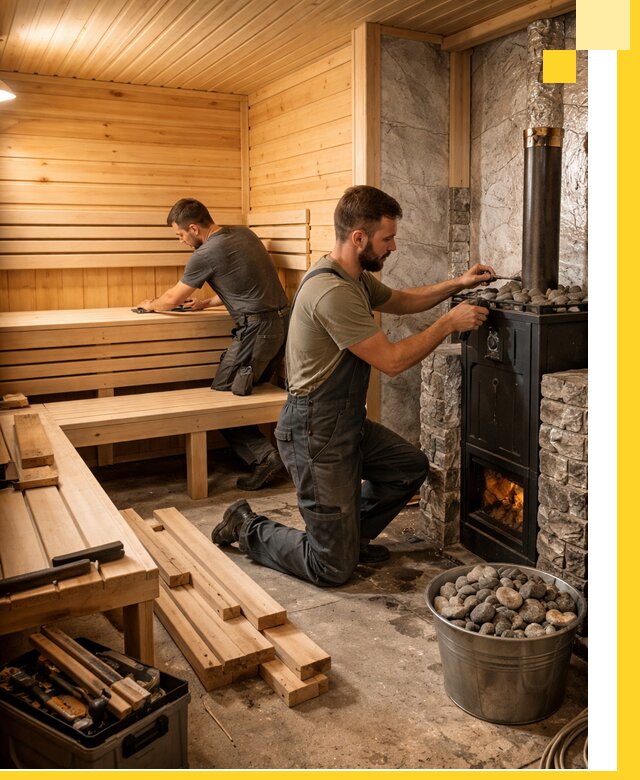 Дизайн и строительство интерьеров бань под ключ в Якутске