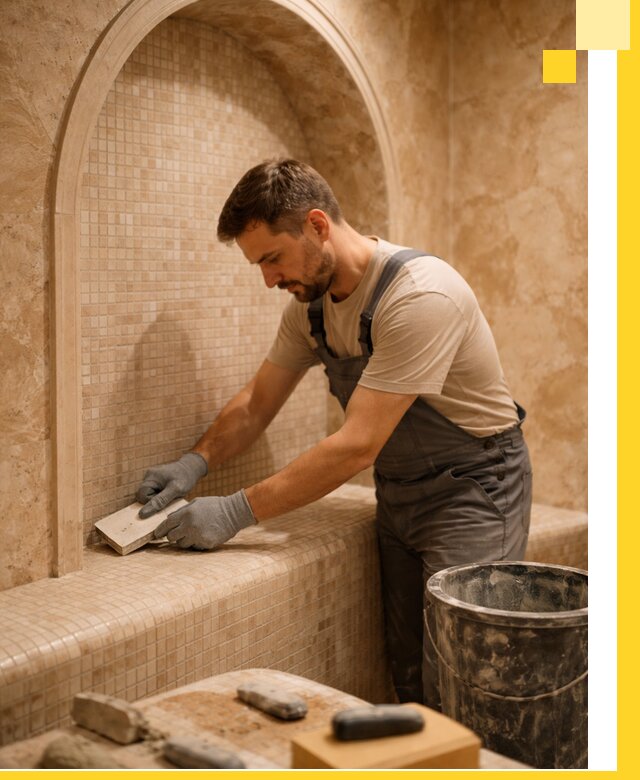 Профессиональная отделка хамамов с мозаикой под ключ в Якутске