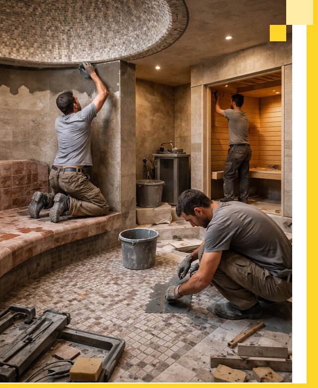 Проект и строительство хамама бани и сауны под ключ в Якутске